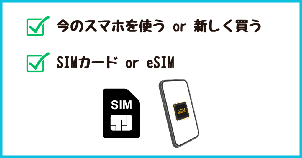 SIMのみ契約 or 端末セット購入