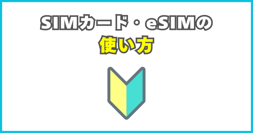 海外旅行でのSIMカード・eSIMの使い方