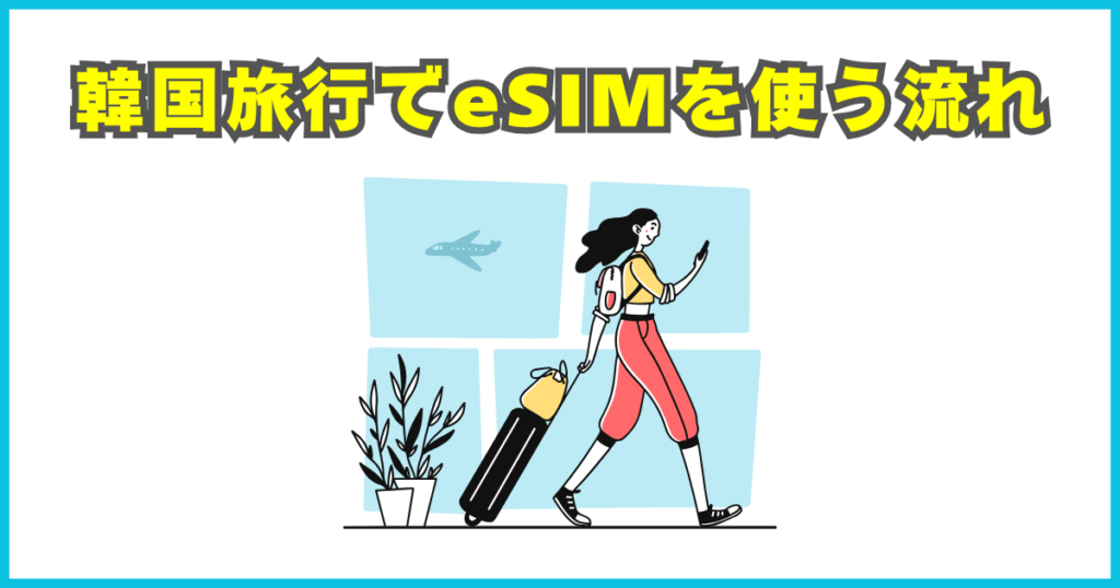 韓国旅行でeSIMを使う流れ