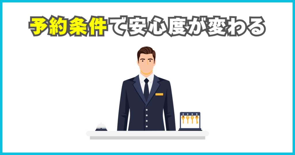 予約条件で安心度が変わる