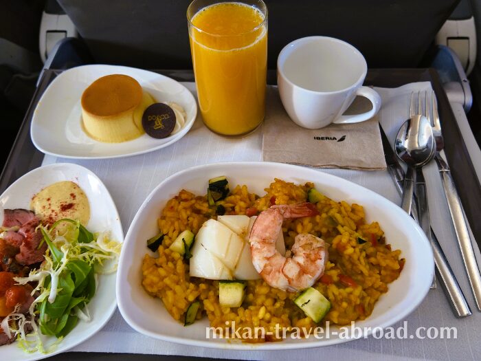 イベリア航空の機内食